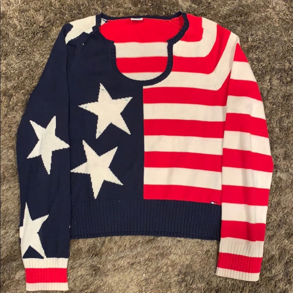 Tommy Hilfiger Red White & Blue Vintage Sweater